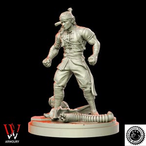 Flameborn Monk 32mm Base Death Match Miniature