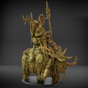 Frost Tusk Lord 120mm Oval Base Sons of the Everfeast Claybeast Creation Resin Wargaming Tabletop Minis