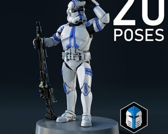 Specialist Clone Troopers 20 Poses Available Sci-Fi Infantry Troopers Resin Miniatures for Tabletop Wargames Squad Command Proxies