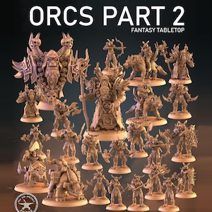 Orcs Part 2 Collection - Tabletop Scale - My3dPrintForge - Tabletop Dungeons and Dragons Wargaming Minis