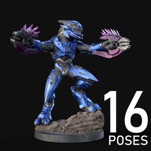 Elites 16 Poses Available 3D Printed Sci-Fi Alien Elite Miniatures 28–32mm Resin Figures for Flashpoint & Wargames