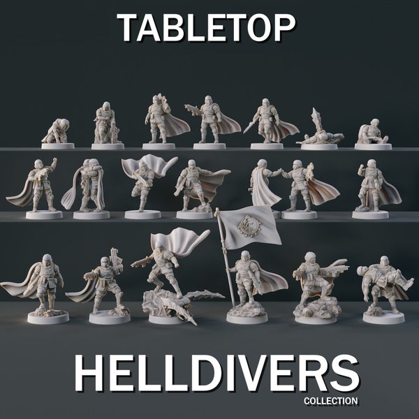 Helldivers Collection Tabletop Scale - Galactic Armory - Sci-Fi Wargaming Figures