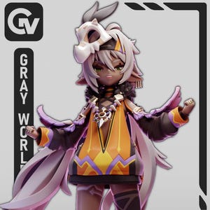 Iansan DIY Figurenbausatz - *UNBEMALT* Genshin Style 3D Garage Kit von Greyworldcorporation