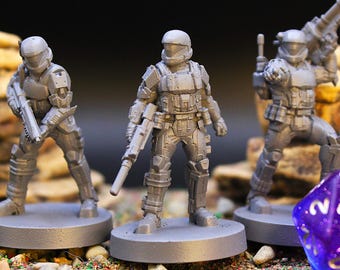 Orbital Division: 12 poses beschikbaar | 3D-geprinte elite sci-fi-infanterie voor 28-32 mm wargames en flashpoint-proxylegers