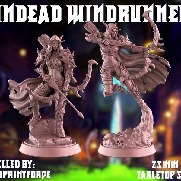 Undead Windrunner Miniaturen (25mm Basis) - My3dPrintForge - Tafelblad Dungeons and Dragons Wargaming Minis