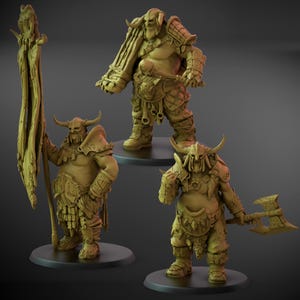 Valajar Chosen Leader Set 50mm Base Sons of the Everfeast ClayBeastCreation Tabletop Dungeons and Dragons Grimdark Fantasy Minis