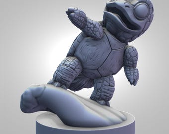Figura de tortuga Squortle/Kaijumon en miniatura/Monstruo realista/Criatura de resina impresa en 3D/Juego de mesa en miniatura