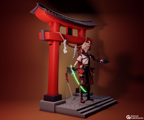 kazuha Genshin Impact Kaedehara Kazuha Cosplay PVC Figure Model Statue