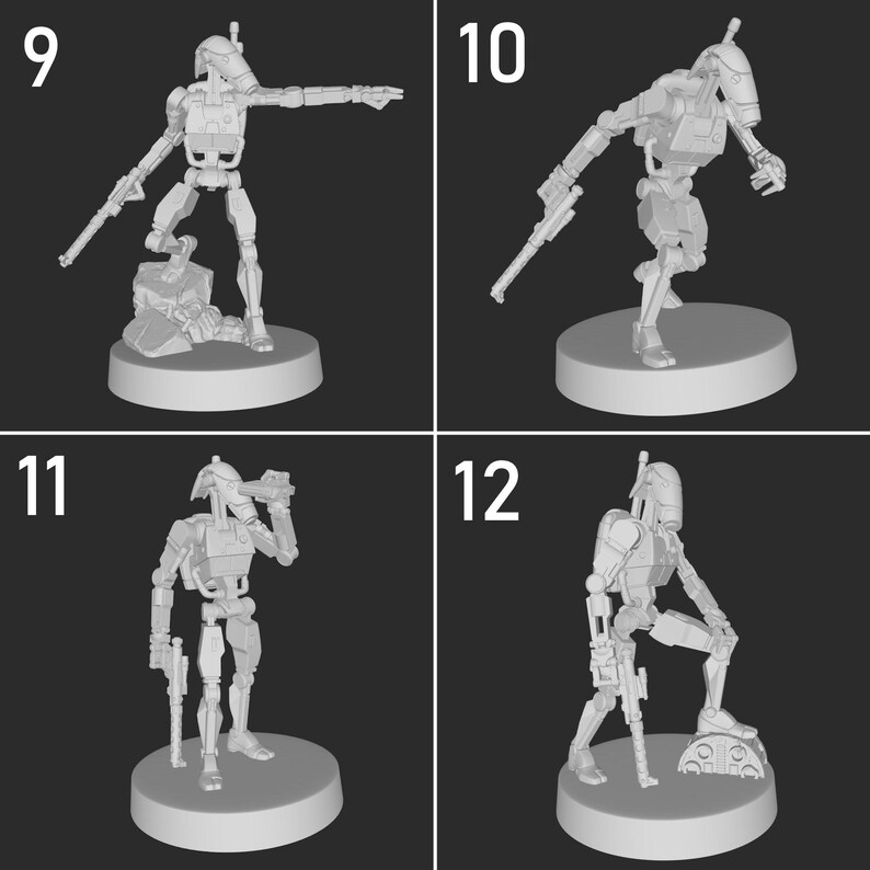 Sci-fi Officer Droids - Resin Miniatures for Wargames (21 Poses) - Etsy