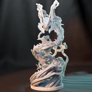 Mega Rayquaza 1:48 50 mm Basis Kaijumon Dragon Lizard Realistische Monsterfigur 3D Gedruckt Resin Creature Tabletop Gaming Mini