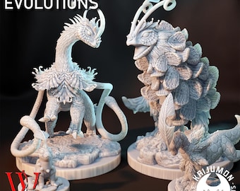 Kaijumon Grassiasaurus Evolutions 20-50mm Base Resin Wargaming Models