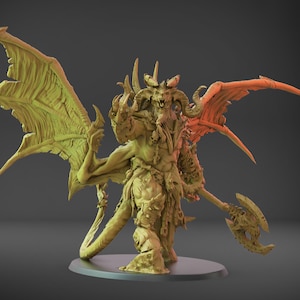 Miniatura del Señor del Terror Ascendido, base ovalada de 125 mm, Bestias Caídas, Demonio Supremo