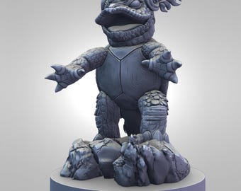 Warturtle / Kaijumon Turtle Shell Mini / Figura de monstruo realista / Criatura de resina impresa en 3D / Miniatura para juegos de mesa