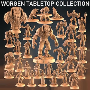 Miniature da tavolo per wargame della collezione Worgen