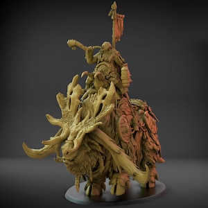 Frost Tusk 120mm Oval Base Sons of the Everfeast Claybeast Creation Resin Wargaming Tabletop Minis