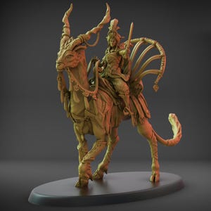 Trail Lord 105 mm Base ovale - Sand Lords ClayBeastCreation - Miniature da tavolo per giochi di guerra Dungeons and Dragons