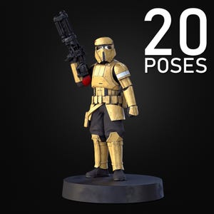 Shoreguard Troopers 20 Options 3D Printed Sci-Fi Miniatures for 28–32mm Wargames & Tabletop Skirmish Armies
