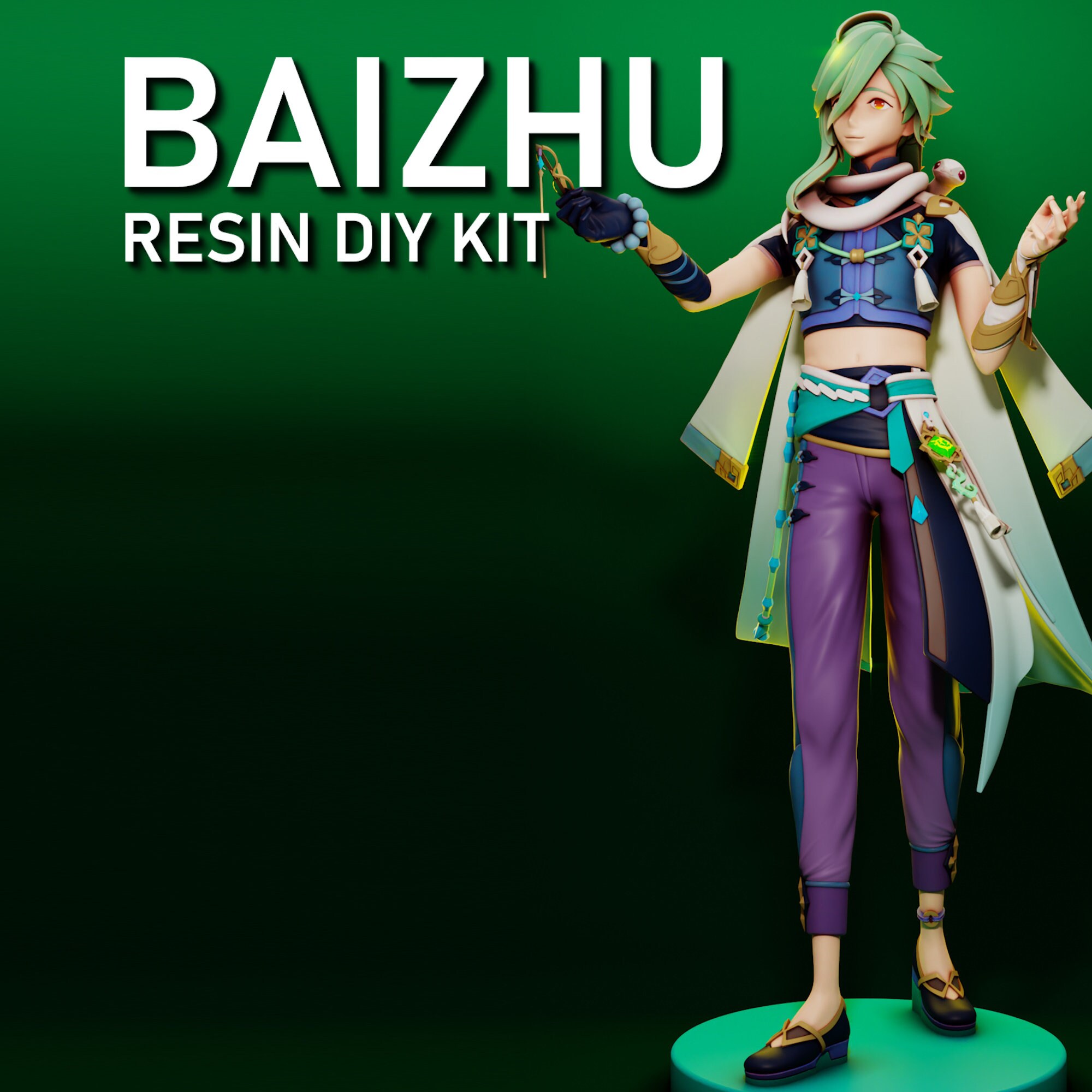 中国　古鉄　蓮に蛙　筆洗　水孟　茶托　5点　N　4220 Baizhu Resin DIY Figure Kit - GRAYWORLDCORP - *UNPAINTED