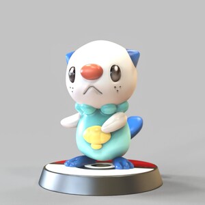 Ongeverfd Oshawott-miniatuur (3-4 cm) - Adam Chai - ongeverfd Schilder je eigen monster! Dungeons and Dragons Wargaming-minis op tafel