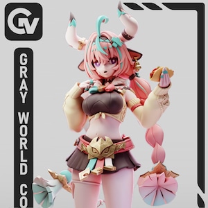 Varesa DIY Figurenbausatz - *UNBEMALT* Genshin Style 3D Garage Kit von Greyworldcorporation