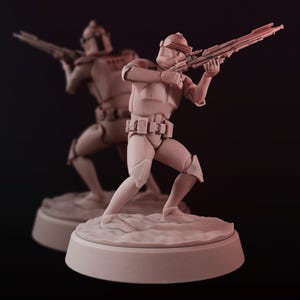 Specialist Clone Trooper 28mm Scale Sci-Fi Storm Figures General Resin Minis for Wargames Legion Compatible
