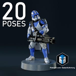 Heavy Clone Trooper Set 28mm Scale Sci-Fi Clone War Figures General Resin Minis for Wargames Legion Compatible