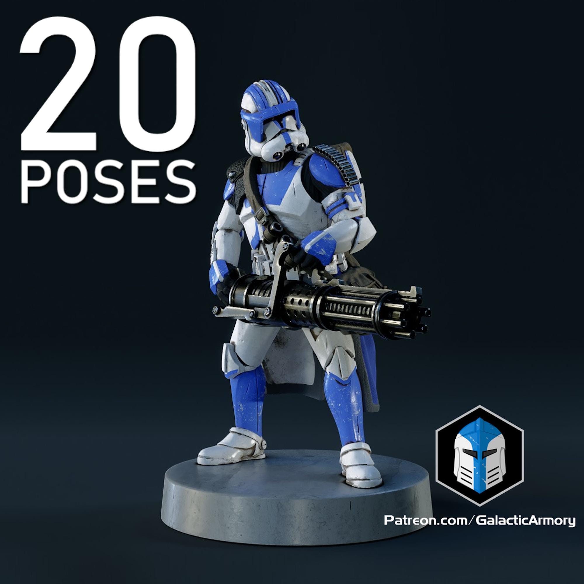Heavy Clone Trooper Set 28mm Scale Sci-fi Clone War Figures