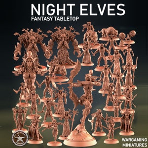 Night Elves Collection - Tabletop Scale - My3dPrintForge - Tabletop Dungeons and Dragons Wargaming Minis