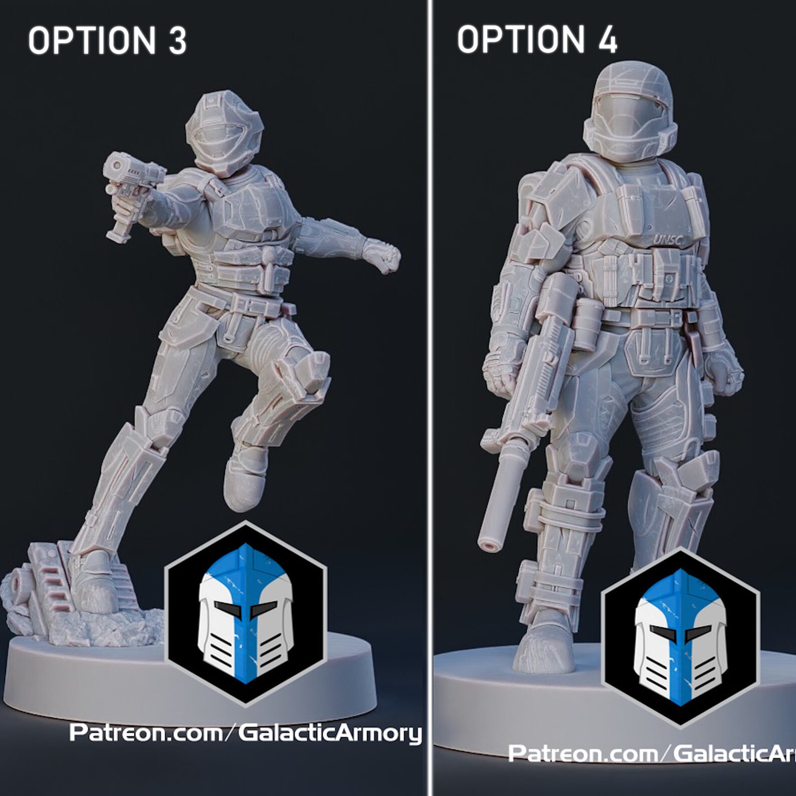 Orbital Division 12 Poses Available 3D Printed Elite Sci-fi Infantry ...