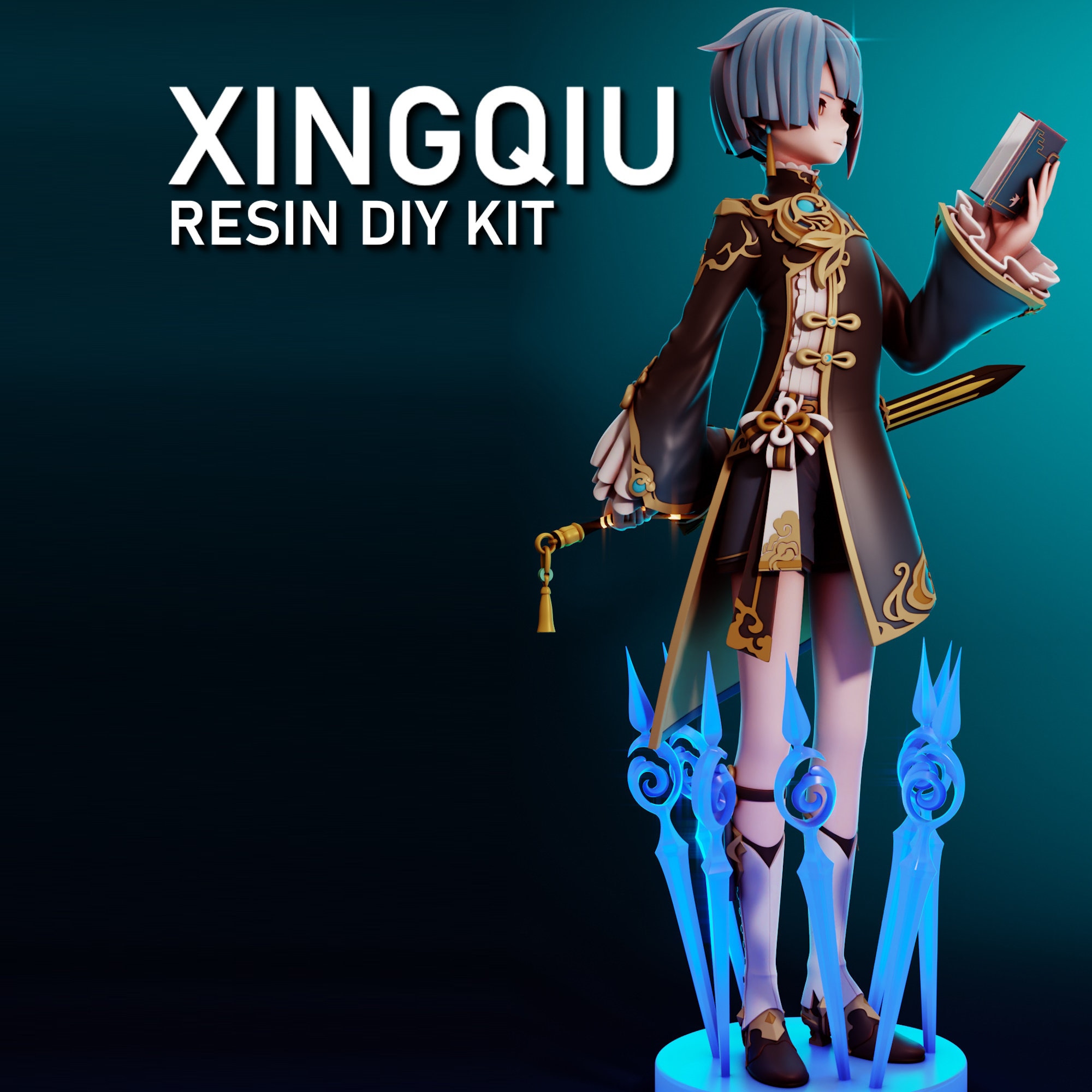 Xingqiu Resin DIY Figure Kit - GRAYWORLDCORP - *UNPAINTED