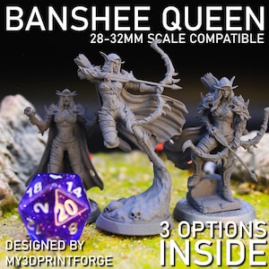 Banshee Queen Miniature | Spectral Undead Sorceress for DnD Wargames