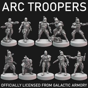 ARC Troopers: 10 poses beschikbaar hars Wargaming-miniaturen afbeelding 1