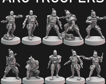 Soldados ARC - 10 poses disponibles Miniaturas de resina para juegos de guerra