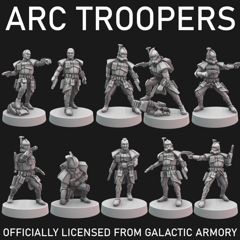 ARC Troopers: 10 poses beschikbaar hars Wargaming-miniaturen afbeelding 1