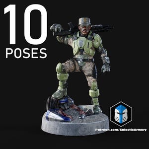 UNSC Marines 10 Options Sci-Fi Infantry Squad Inspired Resin Soldiers Wargaming Miniatures for Tabletop Battles