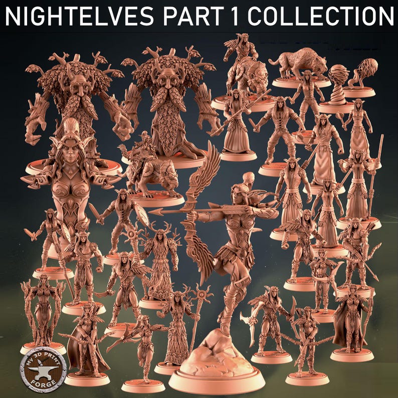 Night Elves Collection Tabletop Wargaming Miniatures image 1