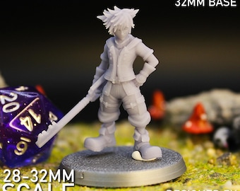 Keyward Adventurer | 3D Printed Fantasy Hero Miniature | 28–32mm Resin Figure for RPGs Tabletop Games