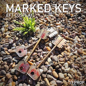 Marked Room Keys - EFT Prop - 3D Printed Costume Accessory