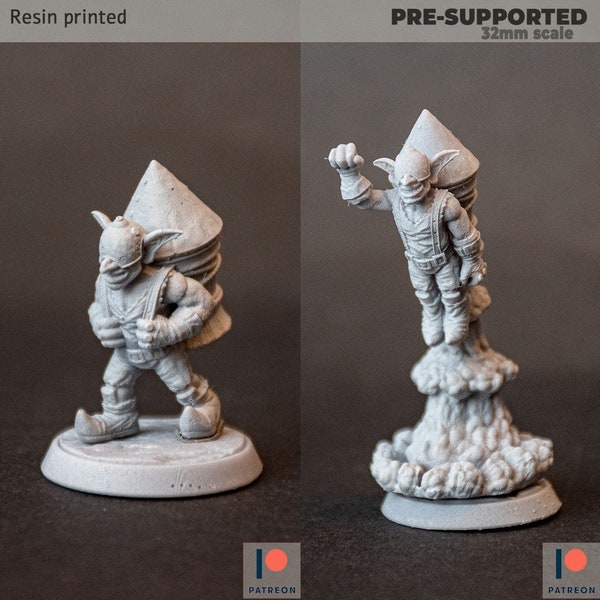 Miniatures Goblin Rocket Jumpers (base 25 mm) - My3dPrintForge - Miniatures de jeu de table Dragons et donjons