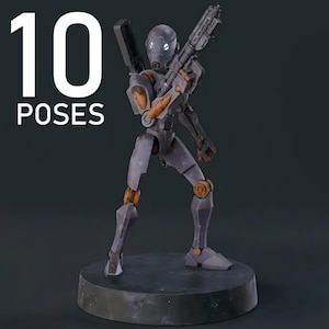 BX Shield Droids 10 Options Available Resin Sci-Fi Assassin Bots Stealth Droid Squad Miniatures Tabletop Wargame Proxies