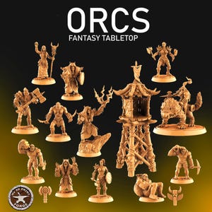 Orcs Collection - Tabletop Scale - My3dPrintForge - Tabletop Dungeons and Dragons Wargaming Minis