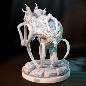 Suicune 50mm Base Kaijumon Dragon Lizard Realistic Monster Figure 3D Printed Resin Creature Tabletop Gaming Mini