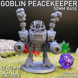 Goblin Peacekeeper | 3D Printed Goblin Adventurer Miniatures | 28–32mm Fantasy Resin Figures