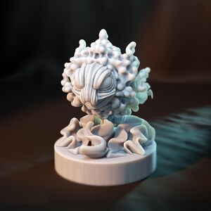 Figura de monstruo realista de Gastly, escala 1:48, base de 20 mm, Kaijumon Ghost-mon, criatura de resina impresa en 3D, para juegos de mesa en miniatura