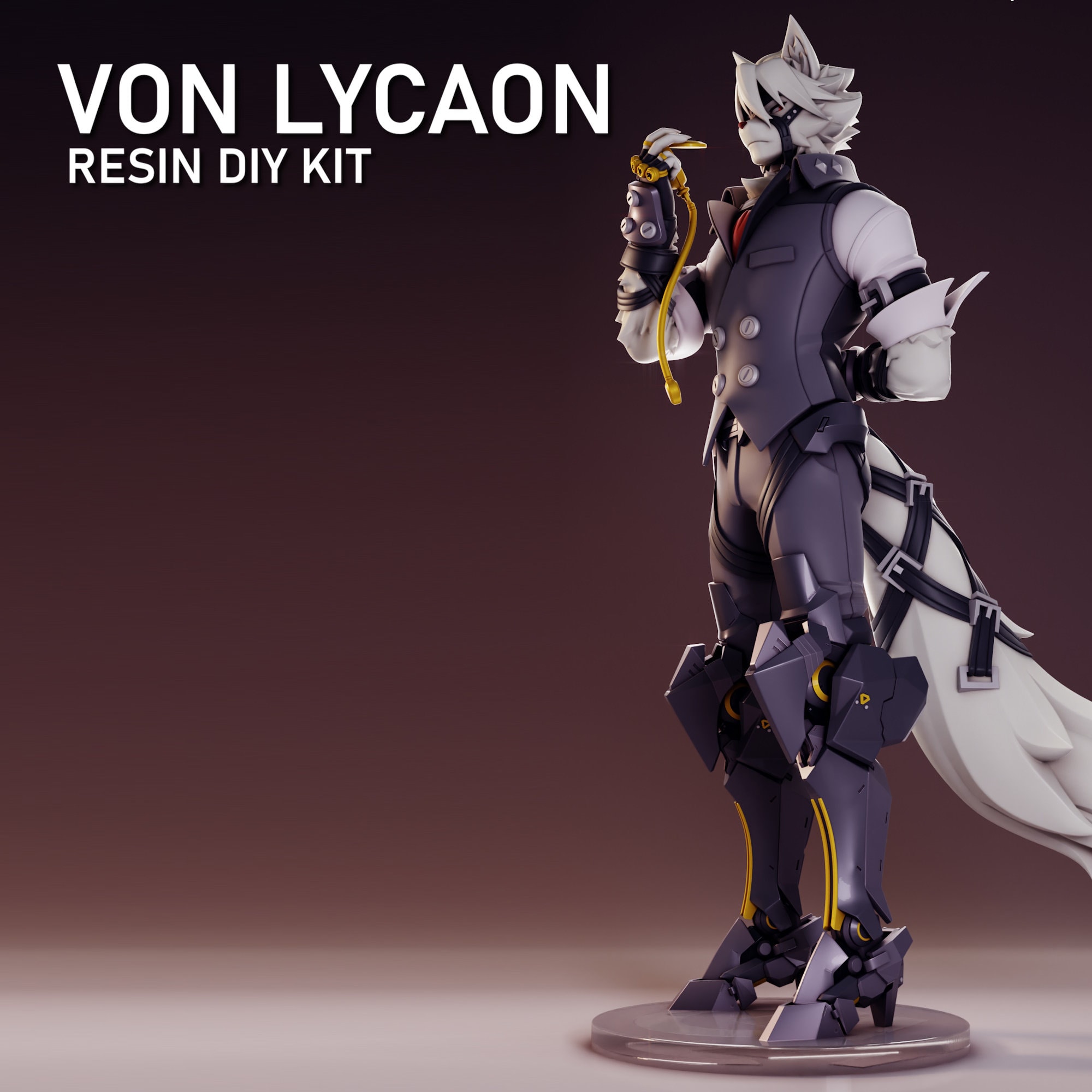 Von Lycaon Resin DIY Figure Kit - GRAYWORLDCORP - *UNPAINTED* - Zenless  Zone Zero Model - Etsy UK