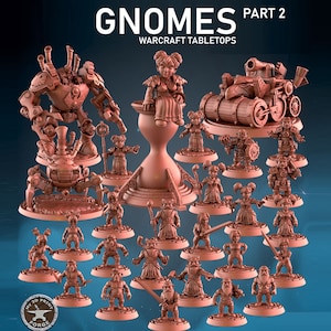 Gnome Part 2 Collection - Tabletop Scale - My3dPrintForge - Tabletop Dungeons and Dragons Wargaming Minis