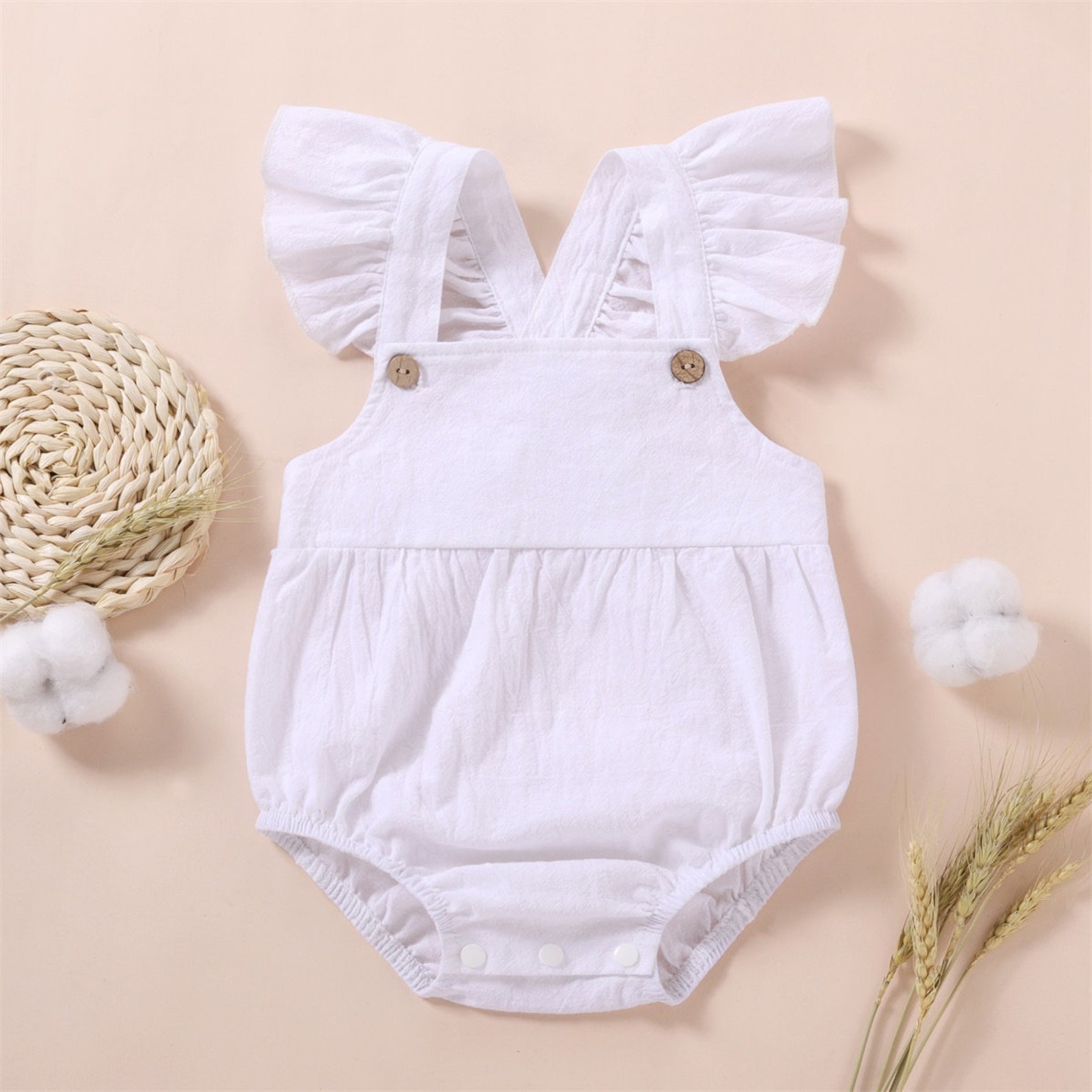 Boho Baby Clothes Baby Girl Ruffle Romper New Born Baby Etsy