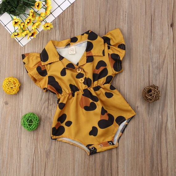 Animal Print Baby Clothes Animal Print Baby Romper New Born Etsy