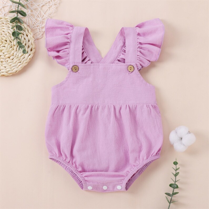Boho Baby Clothes Baby Girl Ruffle Romper New Born Baby Etsy