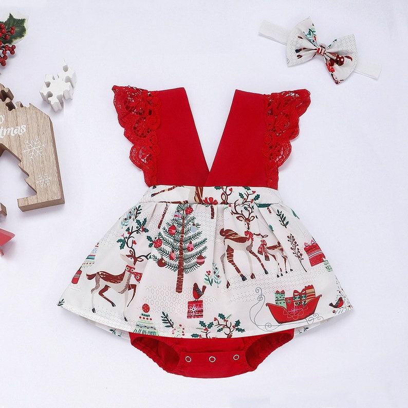 Baby Girl Christmas Dress, Baby Girl First Christmas Outfit, Baby Girl